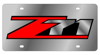Chevy Z-71 Stainless Steel License Plate with Silver Font
