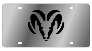 Dodge Ram Black Stainless Steel License Plate