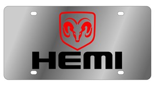 Dodge Hemi Stainless Steel License Plate 