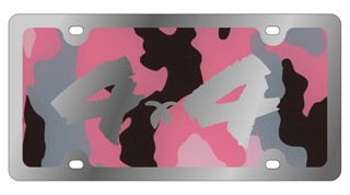 4x4 Brushed - License Plate - Stainless Style