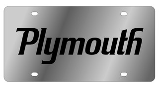 Plymouth Stainless Steel License Plate