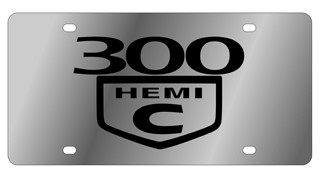300C HEMI Stainless Steel License Plate