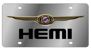 Chrysler HEMI Stainless Steel License Plate