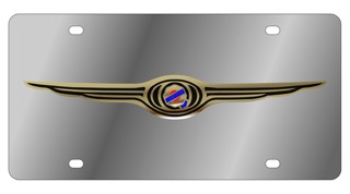 Chrysler Logo Stainless Steel License Plate