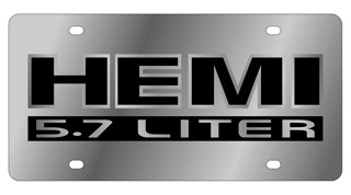 05 HEMI 5.7L Stainless Steel License Plate