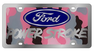 Power Stroke - License Plate - Stainless Style