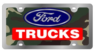 Ford Trucks - License Plate - Stainless Style