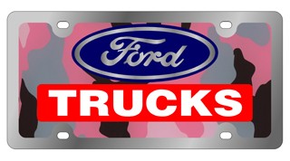 Ford Trucks - License Plate - Stainless Style