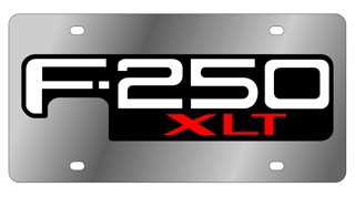 Ford F-250 XLT Stainless Steel License Plate 