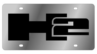 Hummer H2 Logo Stainless Steel License Plate