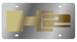 Hummer H2 License Plate - Stainless Style