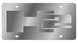 Hummer H2 License Plate - Stainless Style