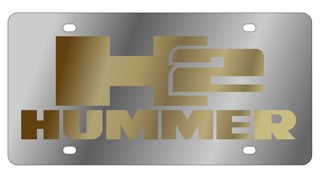 Hummer H2 License Plate - Stainless Style