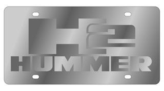 Hummer H2 License Plate - Stainless Style