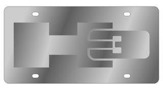 Hummer H3 License Plate - Stainless Style