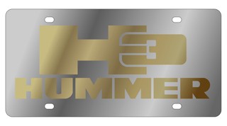 Hummer H3 License Plate - Stainless Style