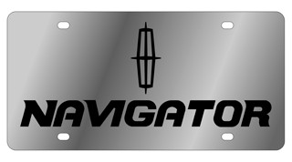 Lincoln Navigator License Plate with Black Font