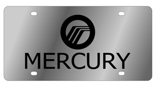 Lincoln Mercury Stainless Steel License Plate with Word