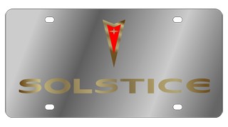 Pontiac Solstice License Plate - Stainless Style