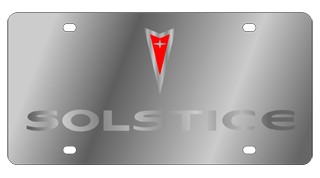 Pontiac Solstice License Plate - Stainless Style