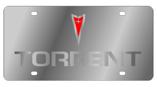 Pontiac Torrent License Plate - Stainless Style