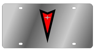 Pontiac Emblem Stainless Steel License Plate