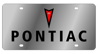 Pontiac Stainless Steel License Plate
