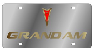 Pontiac Grand Am License Plate - Stainless Style