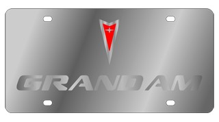 Pontiac Grand Am License Plate - Stainless Style