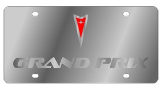 Pontiac Grand Prix License Plate - Stainless Style