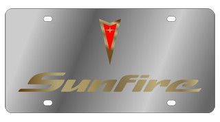 Pontiac Sunfire License Plate - Stainless Style