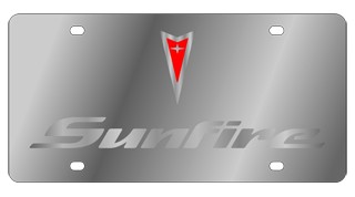 Pontiac Sunfire License Plate - Stainless Style