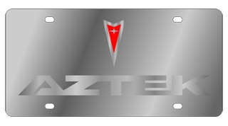 Pontiac Aztek License Plate - Stainless Style