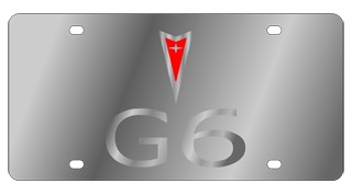 Pontiac G6 License Plate - Stainless Style