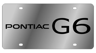 Pontiac G6 Stainless Steel License Plate