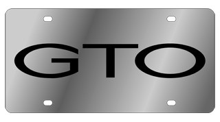 Pontiac GTO License Plate Word Only
