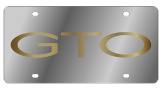 Pontiac GTO License Plate - Stainless Style