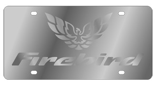 Pontiac Firebird License Plate - Stainless Style