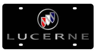 Buick Lucerne Lazer-Tag License Plate with Silver Script
