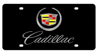 Cadillac Lazer Tag License Plate with Silver Script