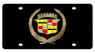 Cadillac Gold Logo Lazer Tag License Plate