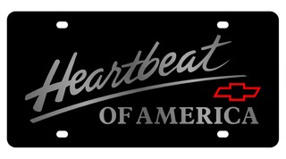 Chevrolet "Heartbeat Of America" Lazer Tag License Plate 
