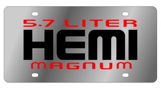 Dodge 5.7 Liter HEMI Magnum License Plate - Lazer Style
