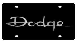 Dodge License Plate - Lazer Style
