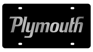 Plymouth Lazer-Tag License Plate 