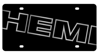 Dodge HEMI outline License Plate - Stamp Series - Lazer Style