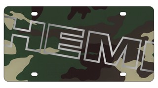 Dodge HEMI outline License Plate - Stamp Series - Lazer Style