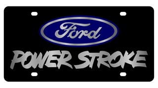 Ford Power Stroke Lazer-Tag License Plate