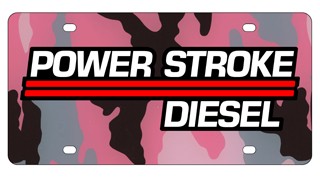 Ford Power Stroke Diesel Camouflage License Plate