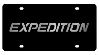 Ford Expedition Carbon Steel License Plate Silver Word